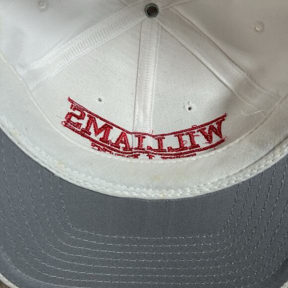 Vintage New Era Williams‎ Bulldog Snapback Hat White Split Bar Line Cap - Picture 5 of 8